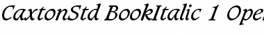 Caxton Std Book Italic Font