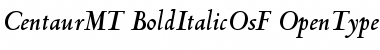 Centaur MT Bold Italic Oldstyle Figures Font