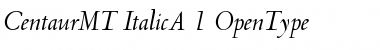 Centaur MT Italic Alt I Font
