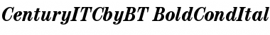 ITC Century Bold Condensed Italic