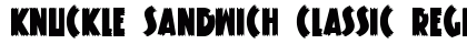 Knuckle Sandwich Classic Regular font free download