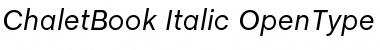 ChaletBook Italic Font