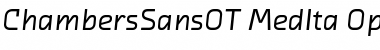 Chambers Sans OT Medium Italic Font