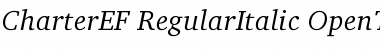 CharterEF RegularItalic