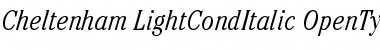 ITC Cheltenham Light Condensed Italic