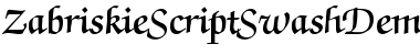 ZabriskieScriptSwashDemi Regular Font