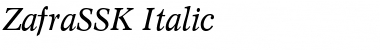 ZafraSSK Italic Font