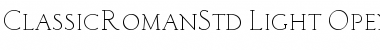 Download Classic Roman Std Font