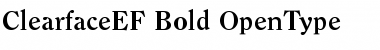 ClearfaceEF-Bold Regular Font