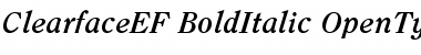 Download ClearfaceEF-BoldItalic Font