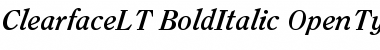 ITC Clearface LT Bold Italic Font