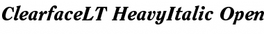 ITC Clearface LT Heavy Italic Font