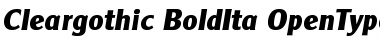 Cleargothic-BoldIta Regular Font