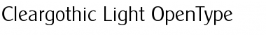 Cleargothic-Light Regular Font