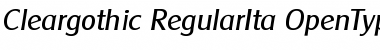 Cleargothic-RegularIta Regular Font