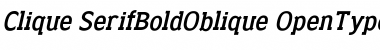 Clique SerifBoldOblique Font