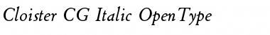 Cloister CG Italic Font