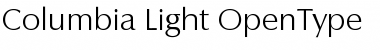 Columbia-Light Regular Font