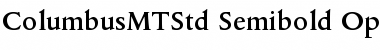 Columbus MT Std Semibold Font