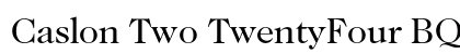 Caslon Two TwentyFour BQ Regular Preview