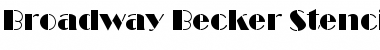 Broadway Becker Stencil Regular Font