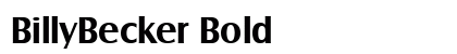 BillyBecker Bold Preview