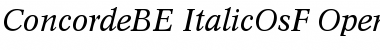 Concorde BE Italic OsF Font