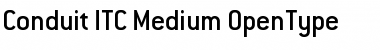 Conduit ITC Medium Regular Font