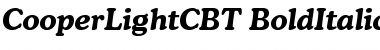 CooperLightC BT Bold Italic Font