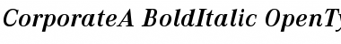 Corporate A Bold Italic Font