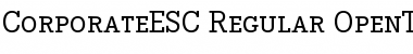 Corporate E SC Regular Font