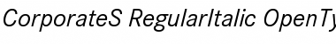 CorporateS RegularItalic Font