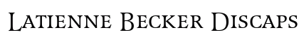 Latienne Becker Discaps Regular Font Preview