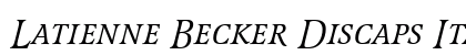 Latienne Becker Discaps Italic Font Preview
