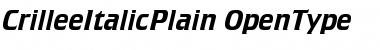 Crillee Italic Plain Font