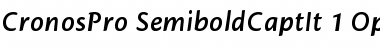 Cronos Pro Semibold Caption Italic