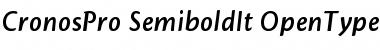 Cronos Pro Semibold Italic Font