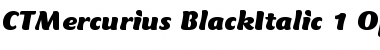 Club Type Mercurius Black Italic Font