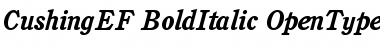 CushingEF-BoldItalic Regular Font