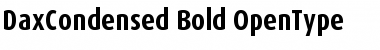 DaxCondensed Bold Font