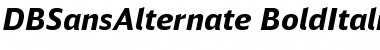 DB Sans Alternate Bold Italic Font