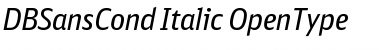 DB Sans Cond Regular Italic