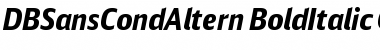 DB Sans Cond Altern Bold Italic