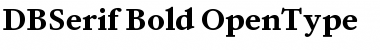 DB Serif Bold Font