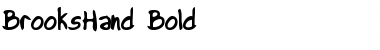 BrooksHand Bold Font