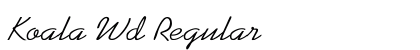 Koala Wd Regular font free download