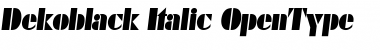Dekoblack-Italic Regular