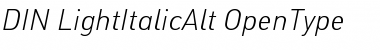 Download DIN-LightItalicAlt Font