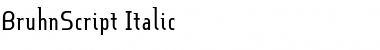 BruhnScript Italic Font