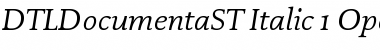 DTL Documenta ST Italic Font